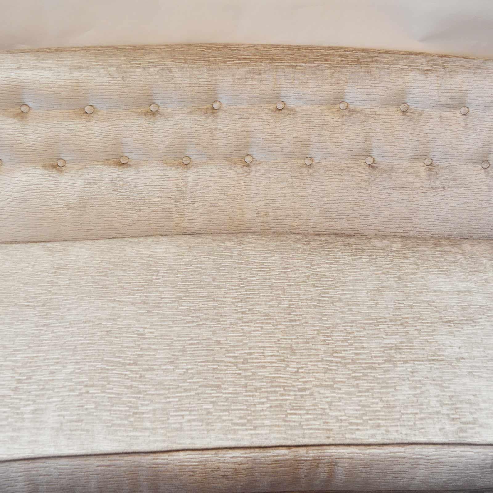 20th Century Large Italian Slight Curve Sofa Newly Upholstery, 1950s For Sale