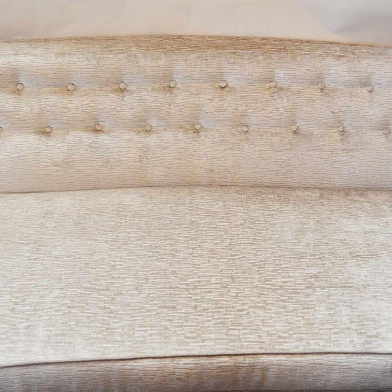 20th Century Large Italian Slight Curve Sofa Newly Upholstery, 1950s For Sale