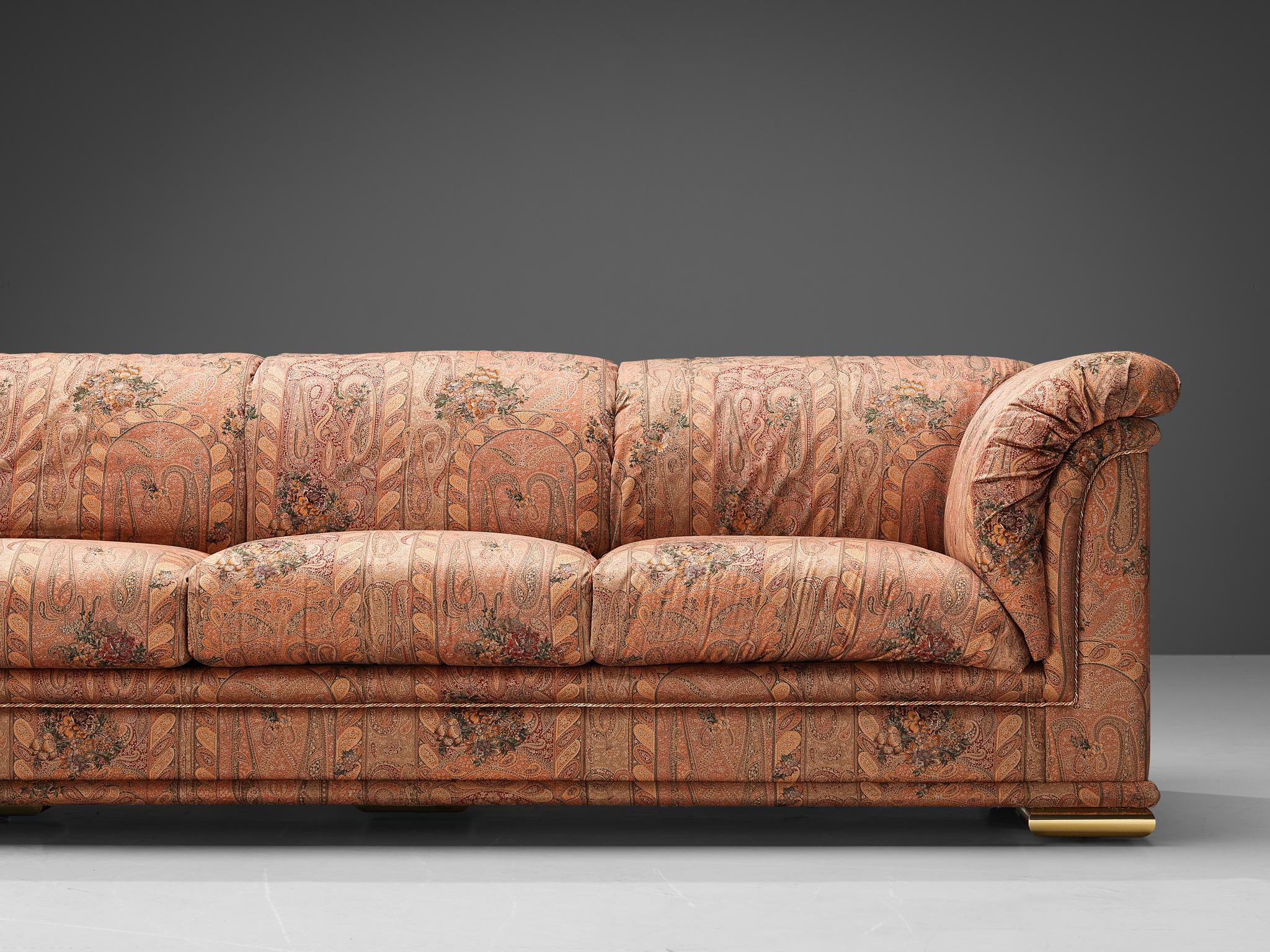 red paisley couch