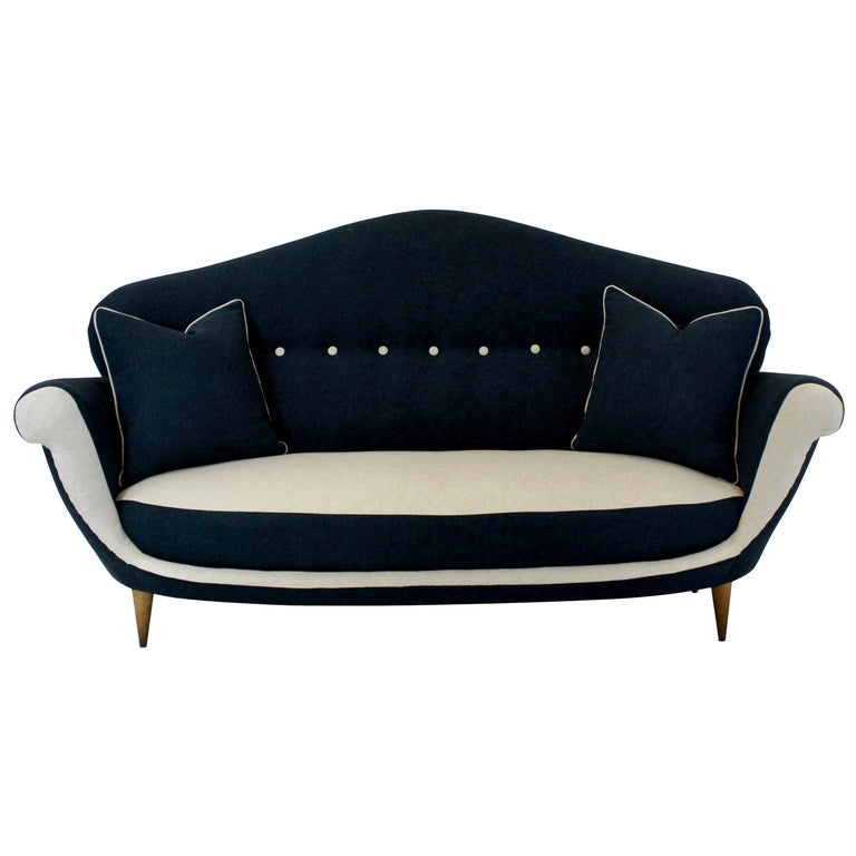 Large Italian Sofa Of Unusual Design And Shape