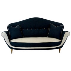 Large Italian Sofa of Unusual Design and Shape