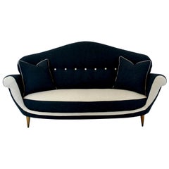 Large Italian Sofa of Unusual Design and Shape
