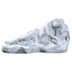 Große italienische Statue einer schlafenden Nymphe