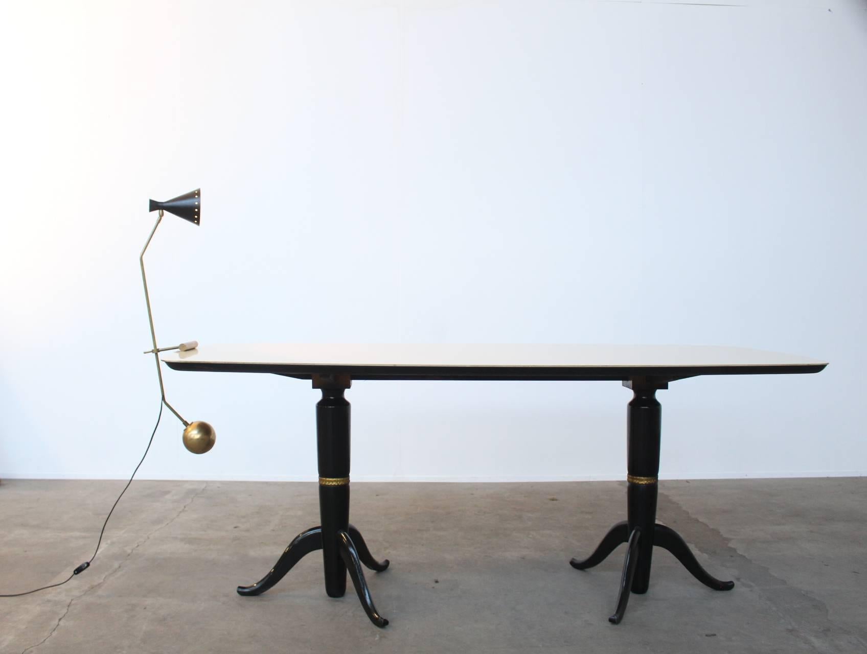 Mid-Century Modern Large Italian Stilnovo Counter Weight Desk Lamp For Sale