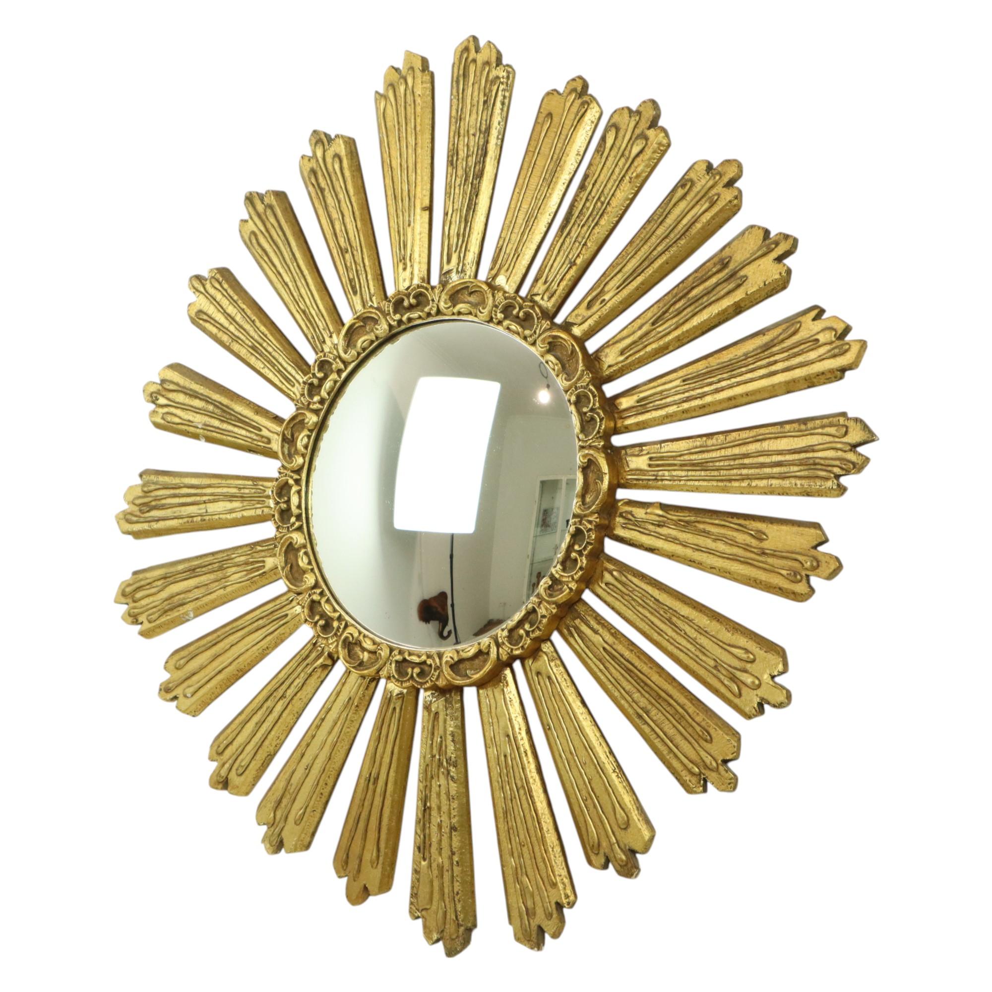 Large Italian Sunburst Mirror XL Sun Mirror Wood Dollanzo 69cm 6
