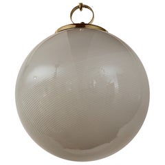 Large Italian Swirl Globe Light, 1960ca