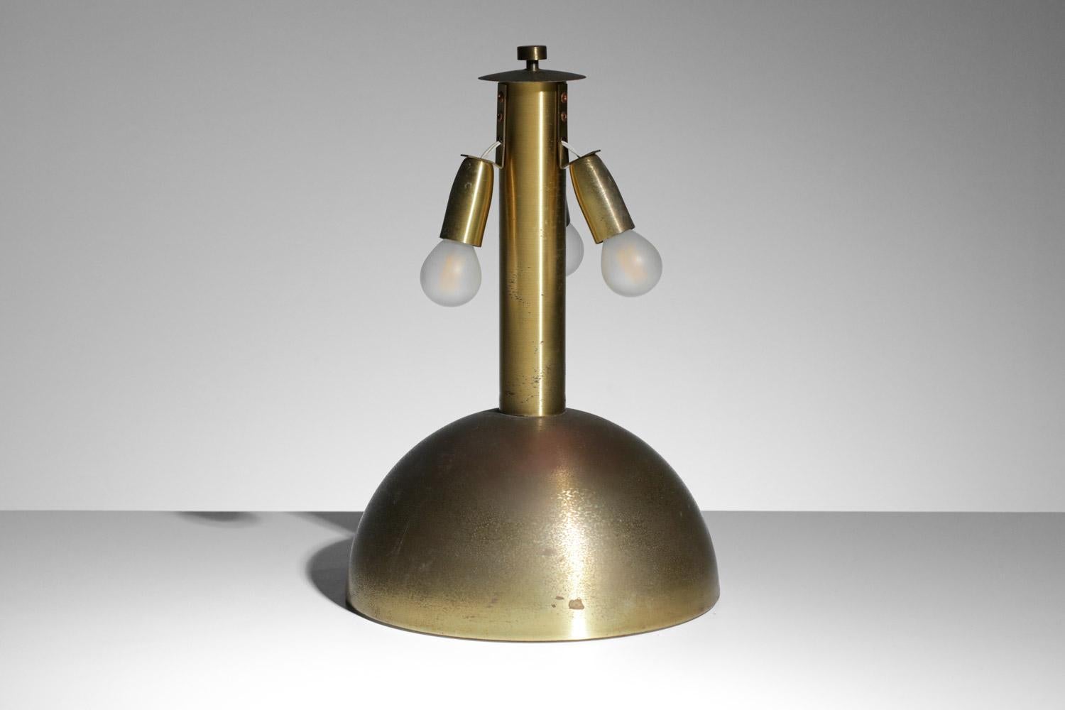 large italian table lamp attributed to Angelo Brotto Murano glass and brass 3