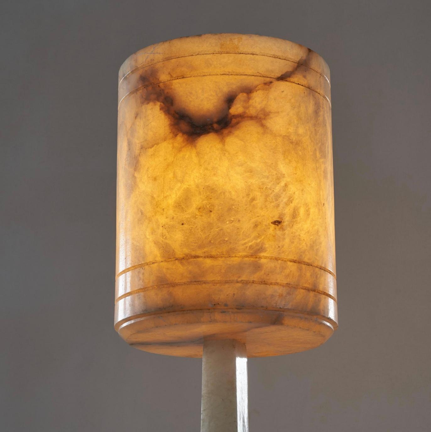 Large Italian Table Lamp in Alabaster 1960s In Good Condition In Tilburg, NL
