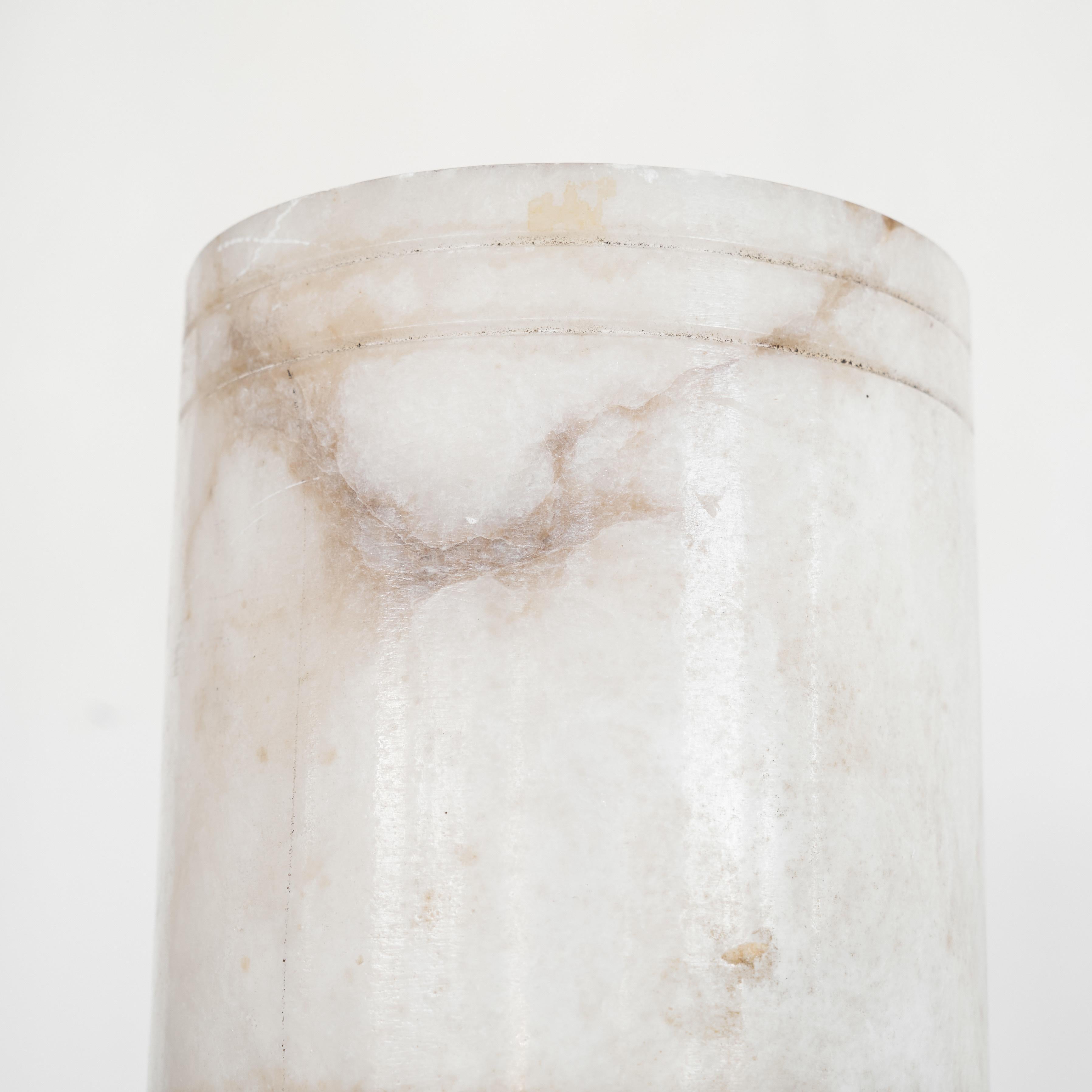 Large Italian Table Lamp in Alabaster 1960s 2