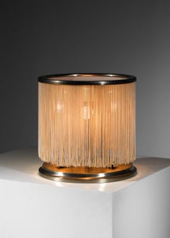 Large Italian table lamp with fringes, Gianfranco Frattini style, 1960s/1970s