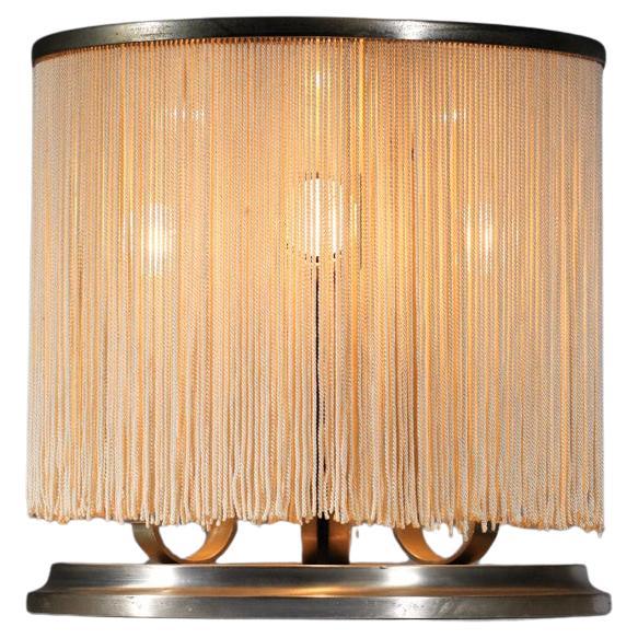 Große italienische Tischlampe mit Fransen, im Stil von Gianfranco Frattini, 1960/1970er Jahre im Angebot