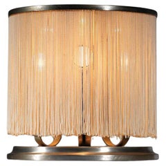 Große italienische Tischlampe mit Fransen, im Stil von Gianfranco Frattini, 1960/1970er Jahre