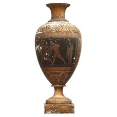 Antique Large Italian Terra Cotta 'Grand Tour' Amphora c 1820