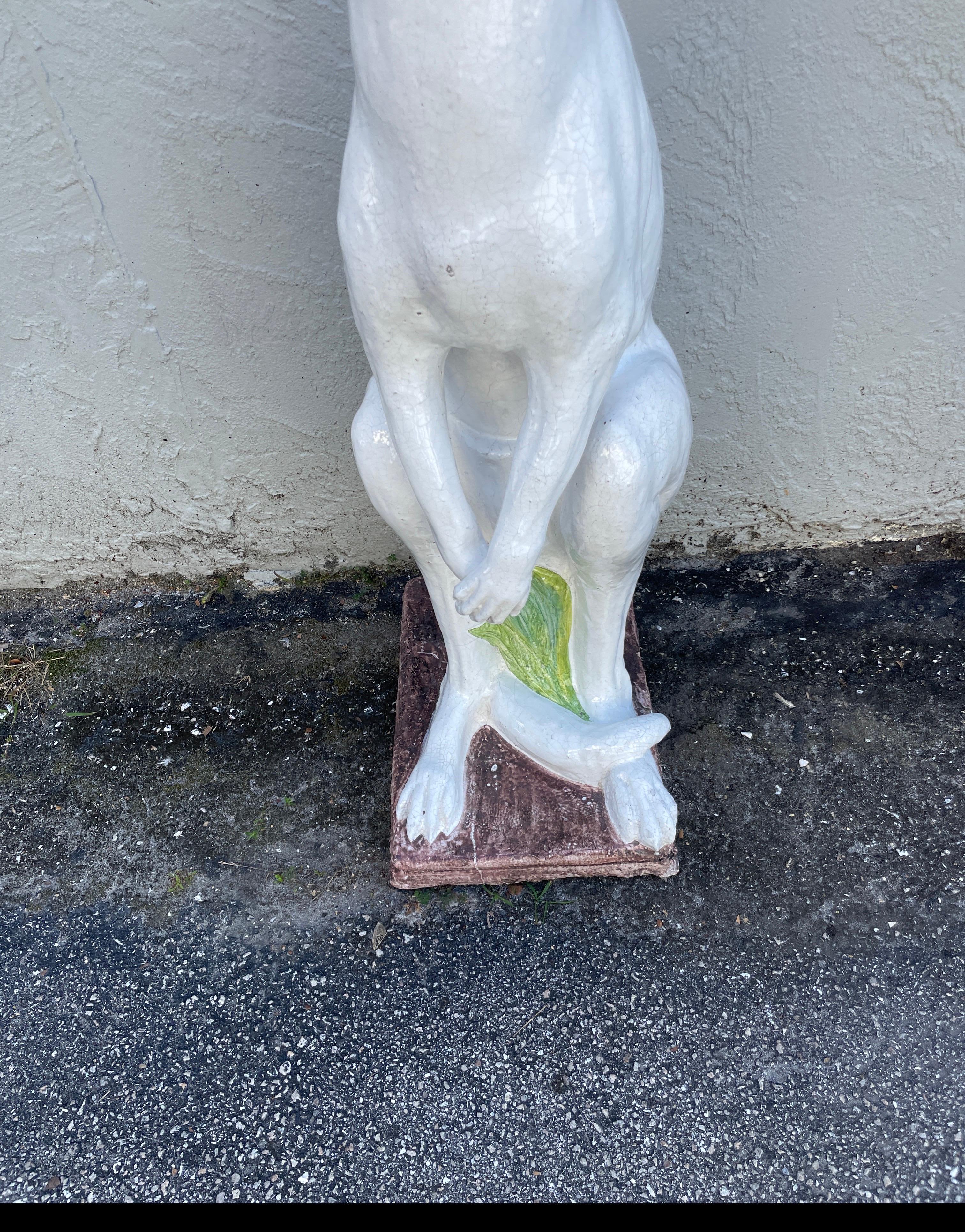 Canguro di terracotta italiano di grandi dimensioni in vendita 6