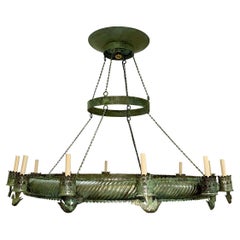Large Italian Tole Chandelier