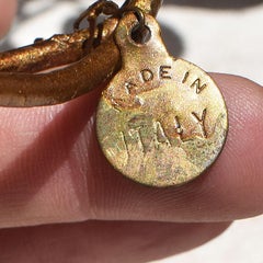 Gran candelabro de pared italiano de Tole Floral Dorado con 3 brazos, Italia