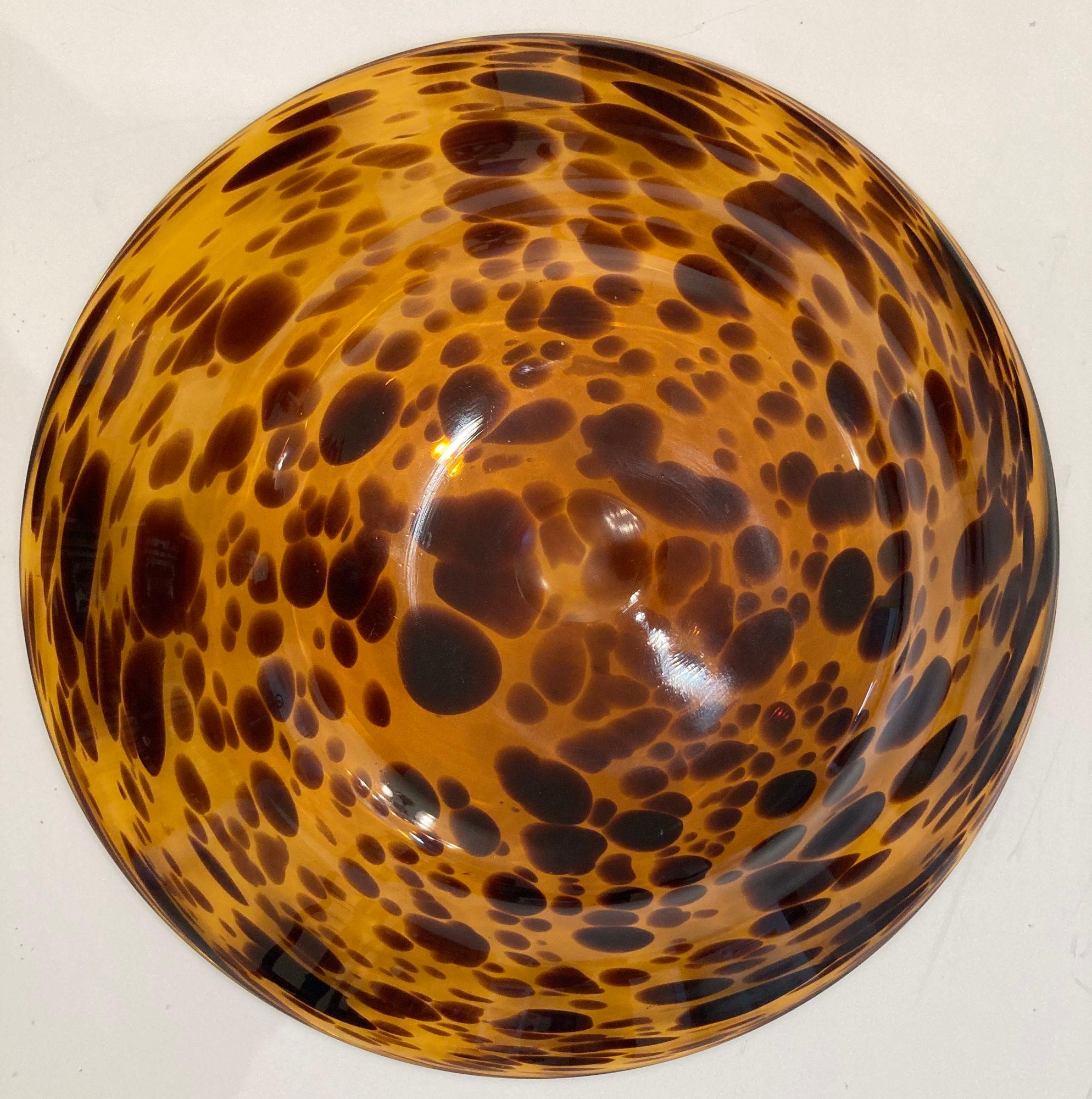 Gran cuenco italiano de tortuga de cristal de Murano de los años 70 Italiano en venta