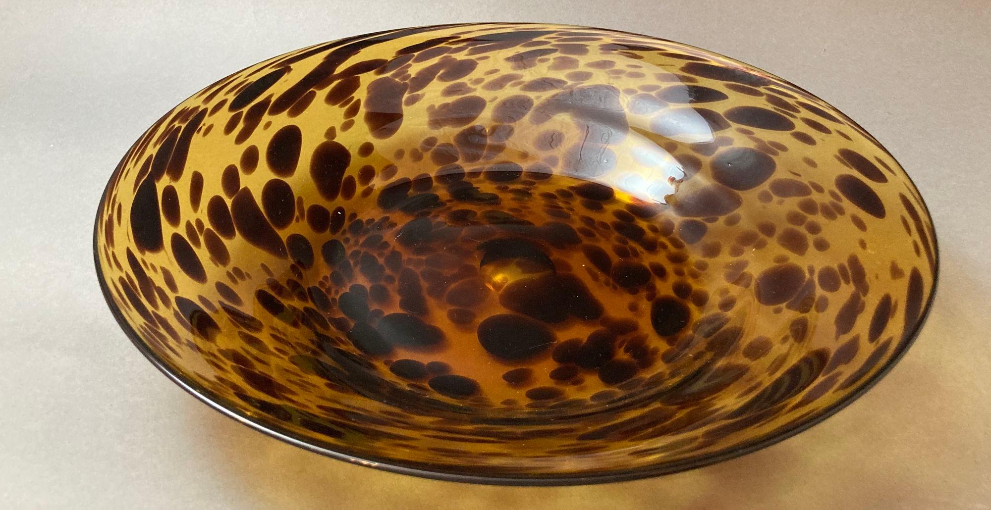 Gran cuenco italiano de tortuga de cristal de Murano de los años 70 en Bueno estado para la venta en North Hollywood, CA