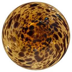 Large Italian Tortoise Murano Art Glass Bowl 1970s