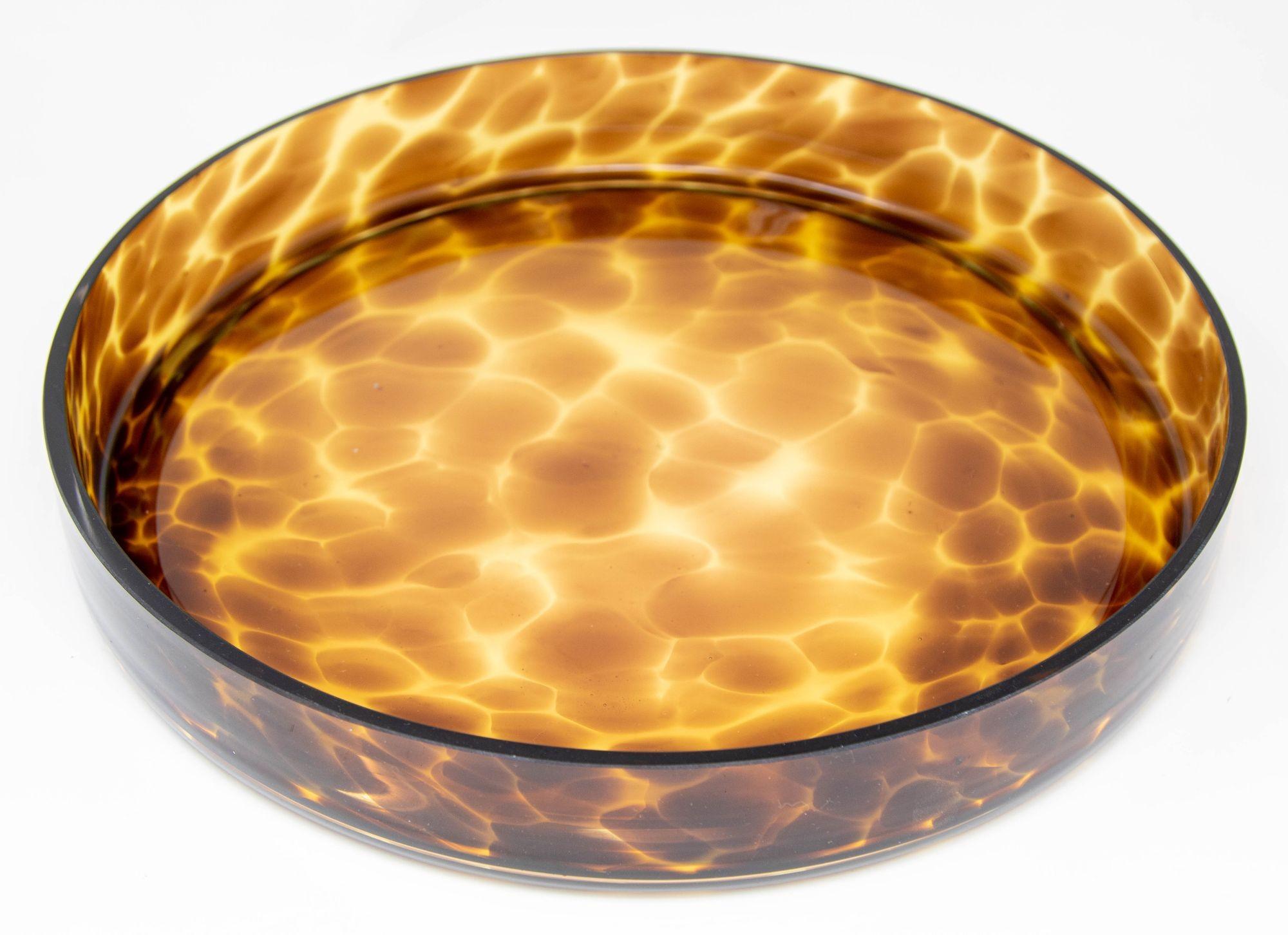 Grande vassoio da portata italiano con tartaruga in vetro artistico di Murano anni '70 in vendita 4