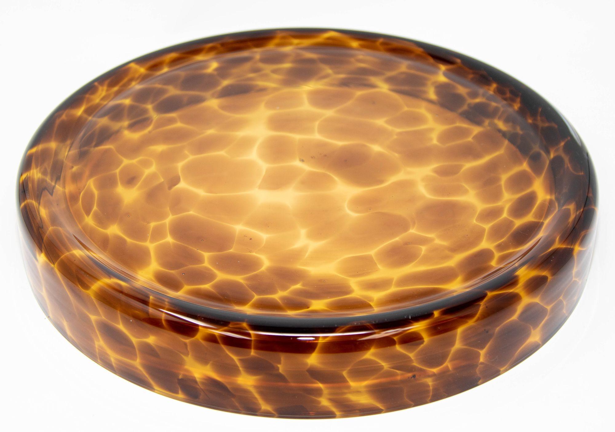 Grande vassoio da portata italiano con tartaruga in vetro artistico di Murano anni '70 in vendita 2