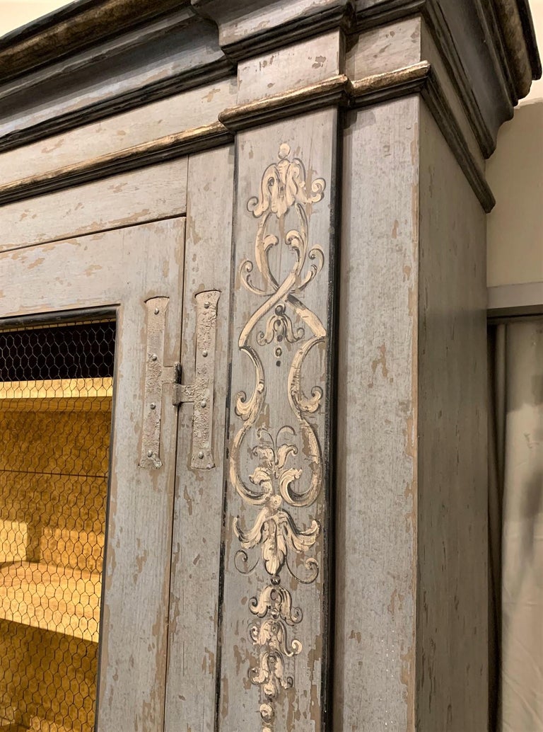 Large Italian Tuscan Style Hand Painted Cabinet For Sale At 1stdibs