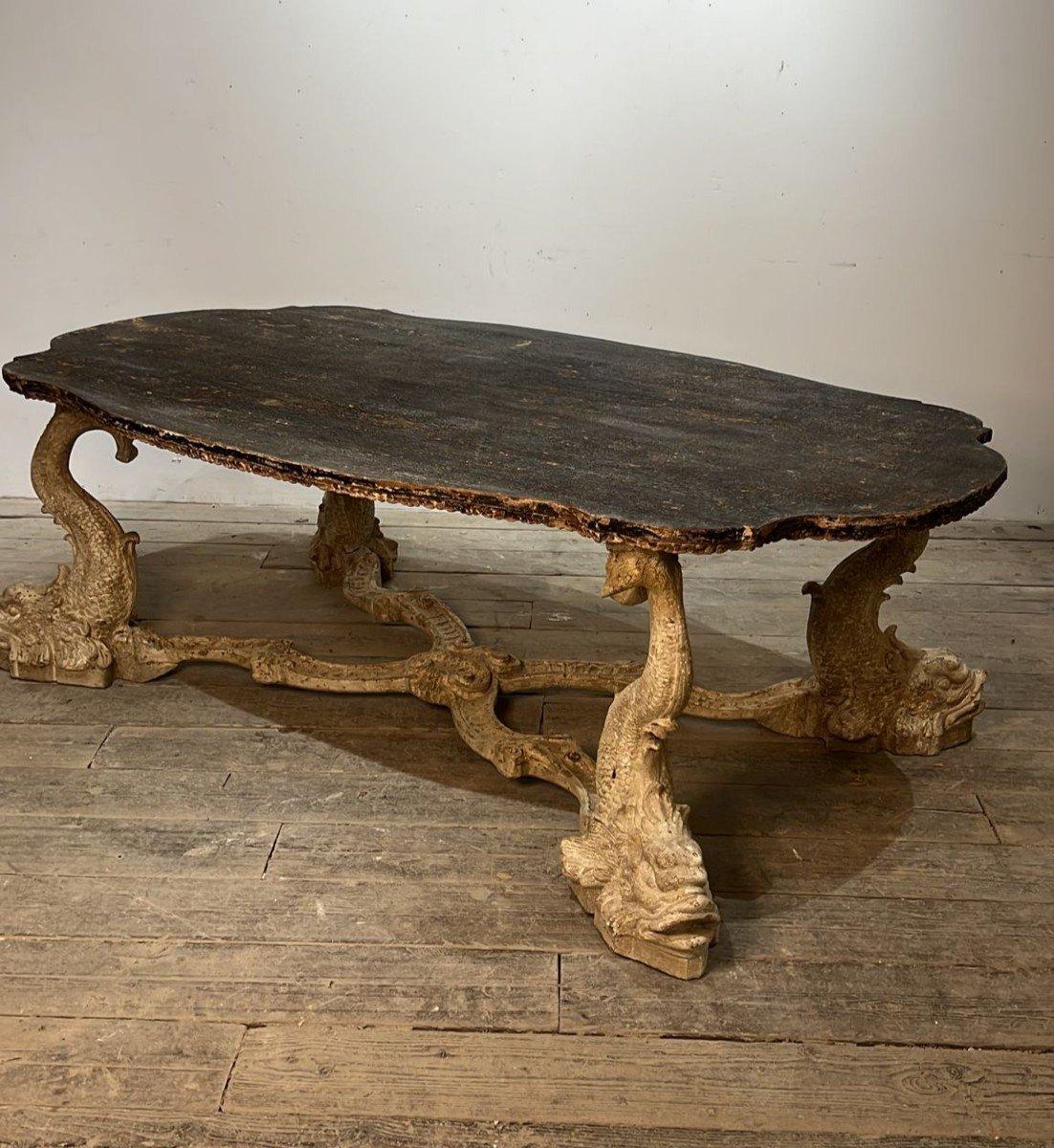 German Large Italian-Venice Table of the 19th Century For Sale