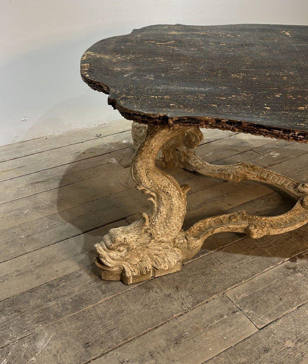 Fait main Grande table italo-vénitienne du XIXe siècle en vente