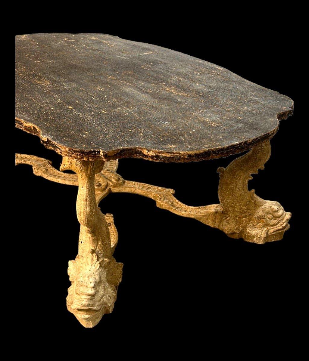 Bois Grande table italo-vénitienne du XIXe siècle en vente