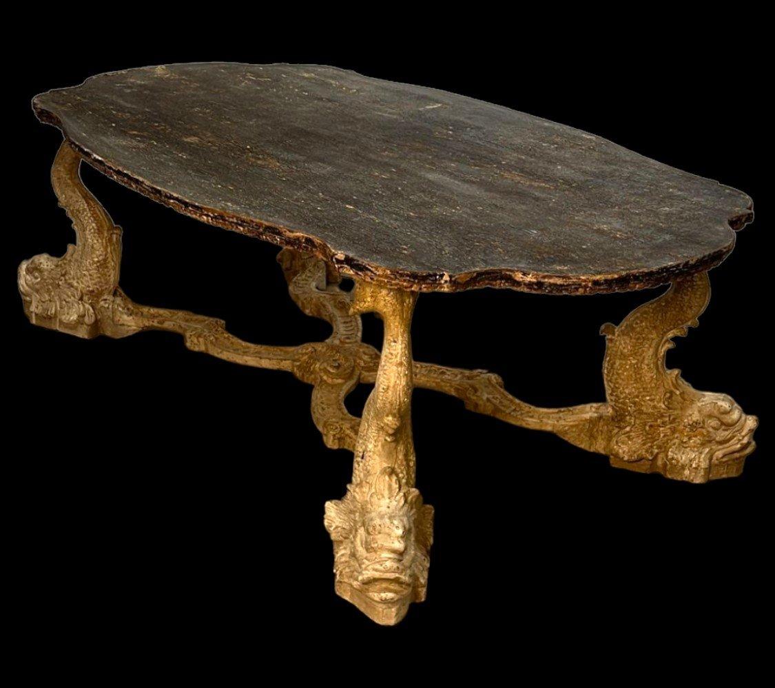 Grande table italo-vénitienne du XIXe siècle en vente 2