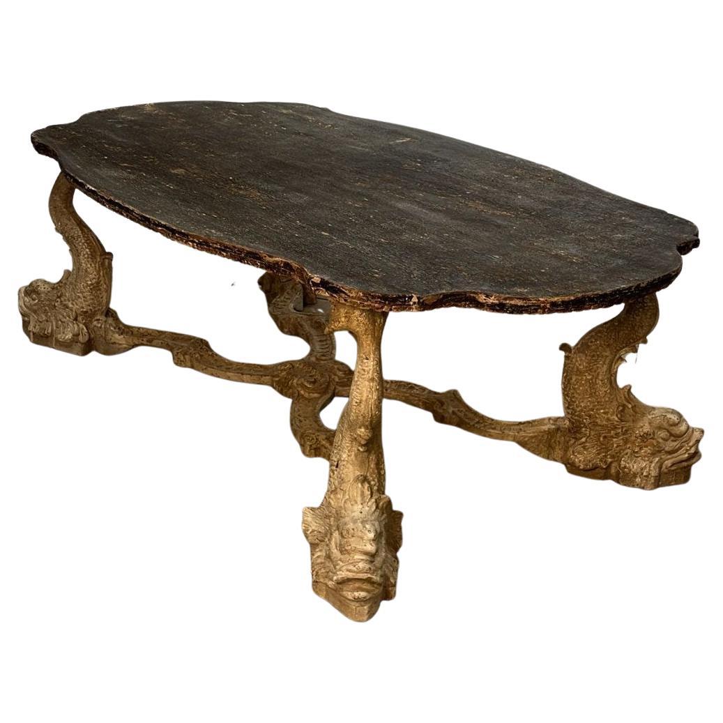 Grande table italo-vénitienne du XIXe siècle en vente