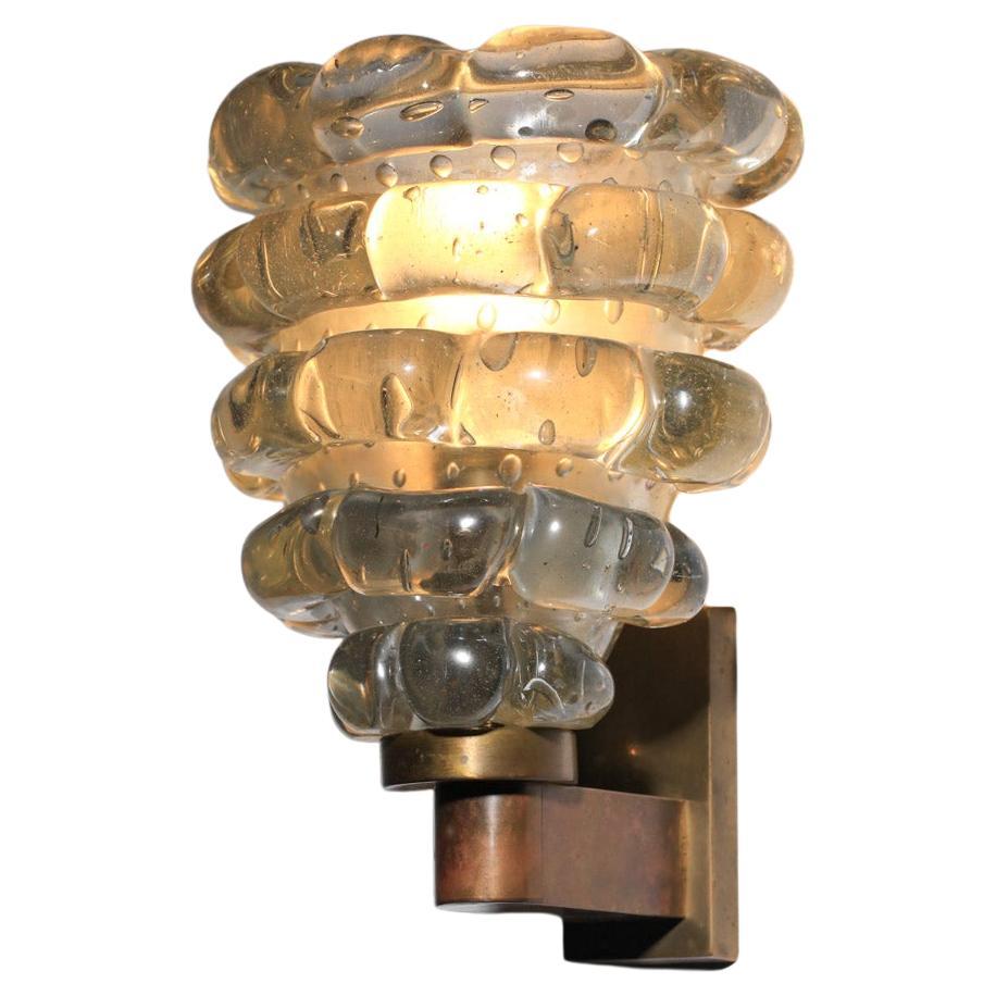 Large Italian wall lamp in Murano glass attributed to Barovier 
Toso