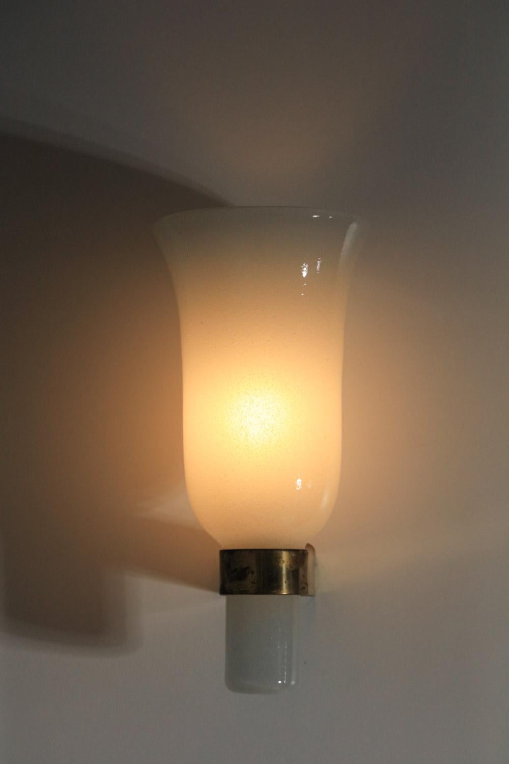 Gran aplique italiano de cristal peleguso para Venini Aplique de Murano de los años 30 1930 Moderno de mediados de siglo en venta