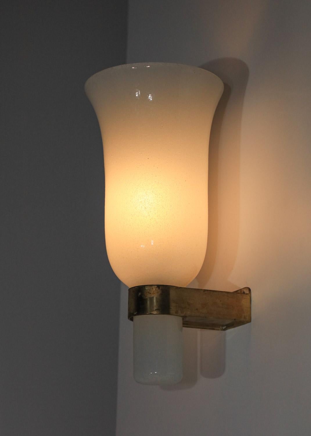 Gran aplique italiano de cristal peleguso para Venini Aplique de Murano de los años 30 1930 Italiano en venta