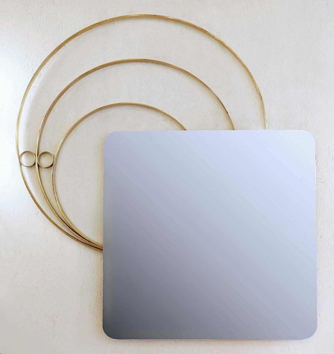 Large Italian Wall Mirror by Luciano Frigerio, 1960s, 2 Available For Sale 1