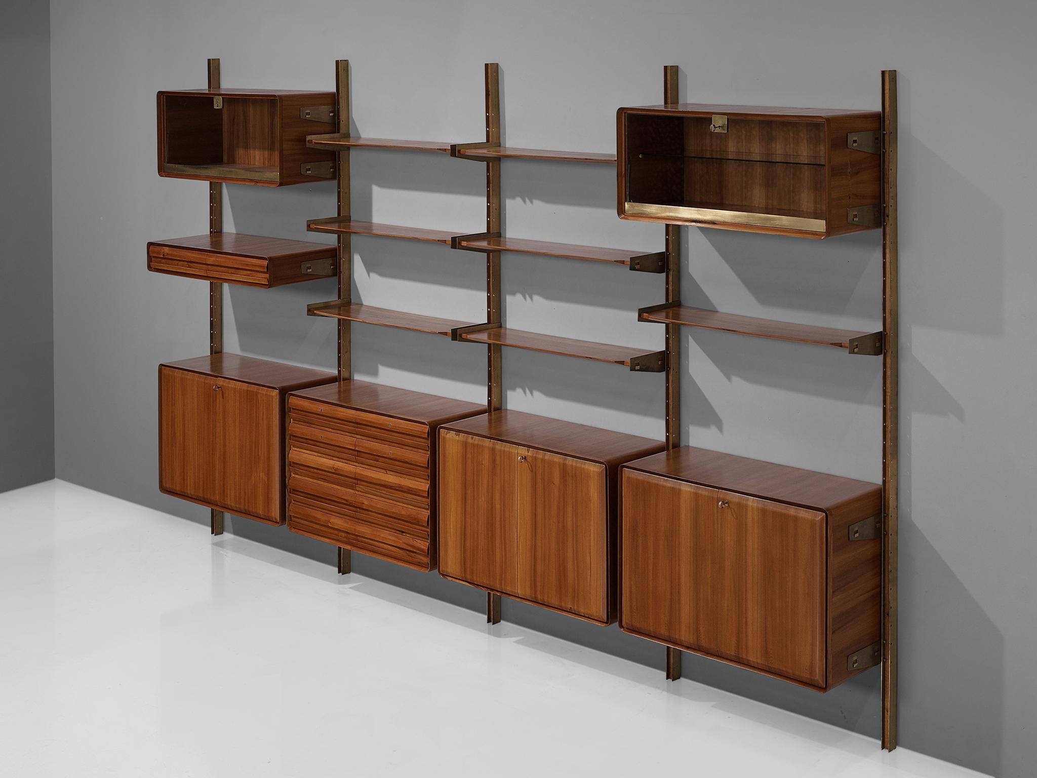 walnut wall unit