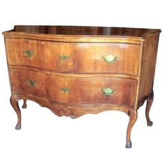 Large Italian Serpentine Front Rococo Style Commode