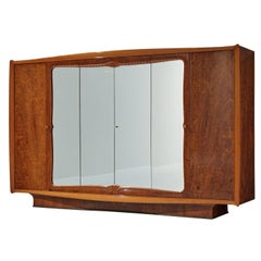 Large Italian Wardrobe with Mirrored Doors