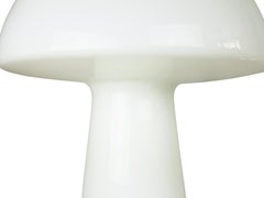 Large Italian White & Clear Murano Glass "Mushroom" Table Lamp