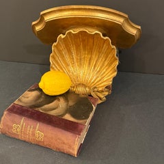 Large Italian Wood Carved Architectural Gilt Wall Shelf Bracket