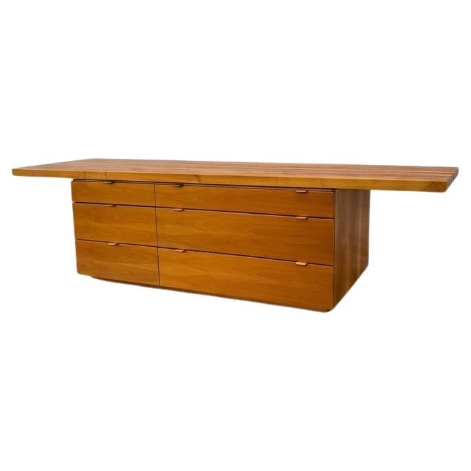 Large Italian wooden sideboard from the 1970s