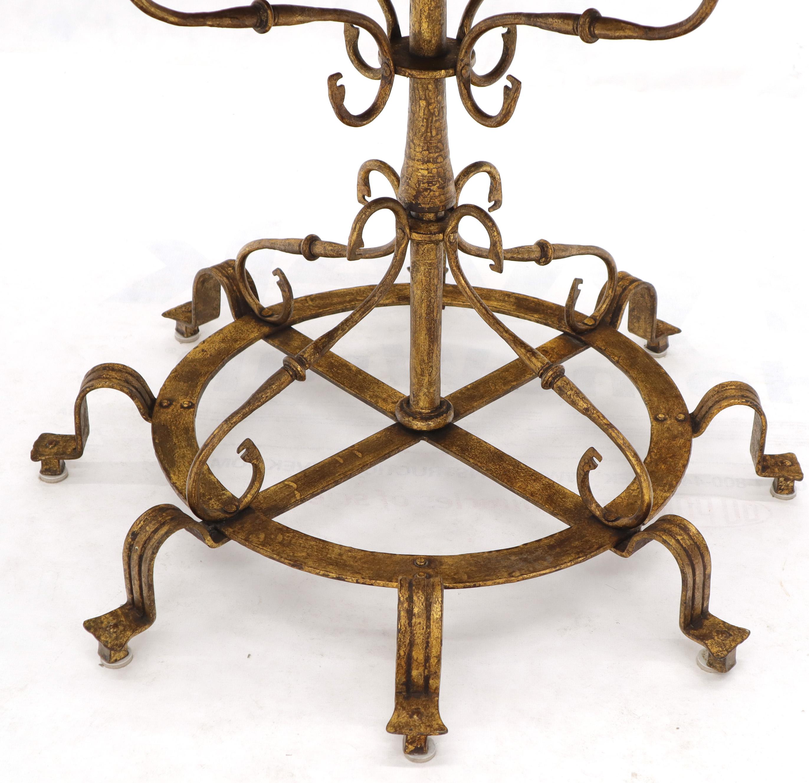 20th Century Large Italian Wrought Iron Gold Gilt Planter For Sale