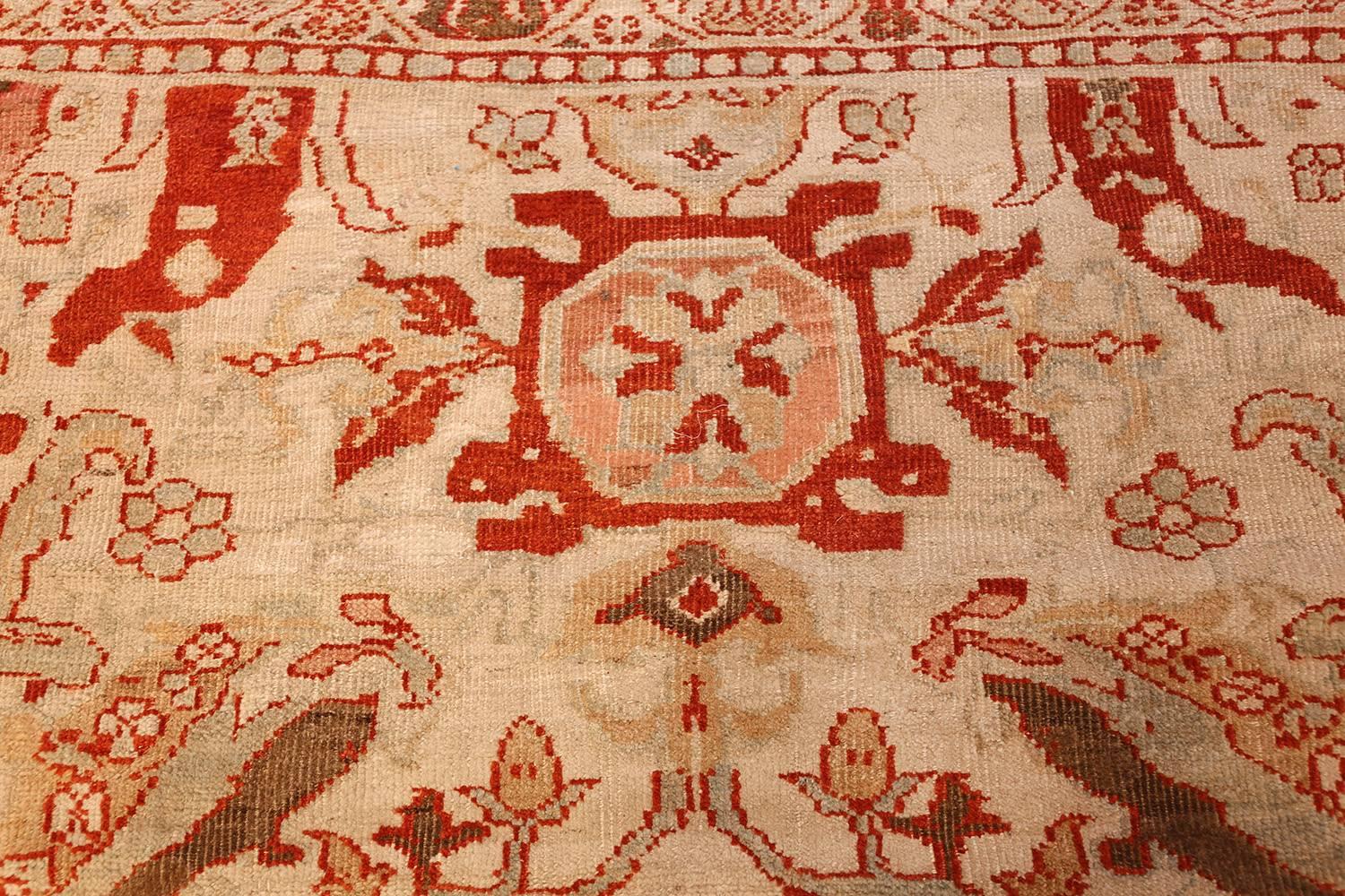 Hand-Knotted Antique Ziegler Sultanabad Persian Rug. 12 ft 4 in x 20 ft  For Sale