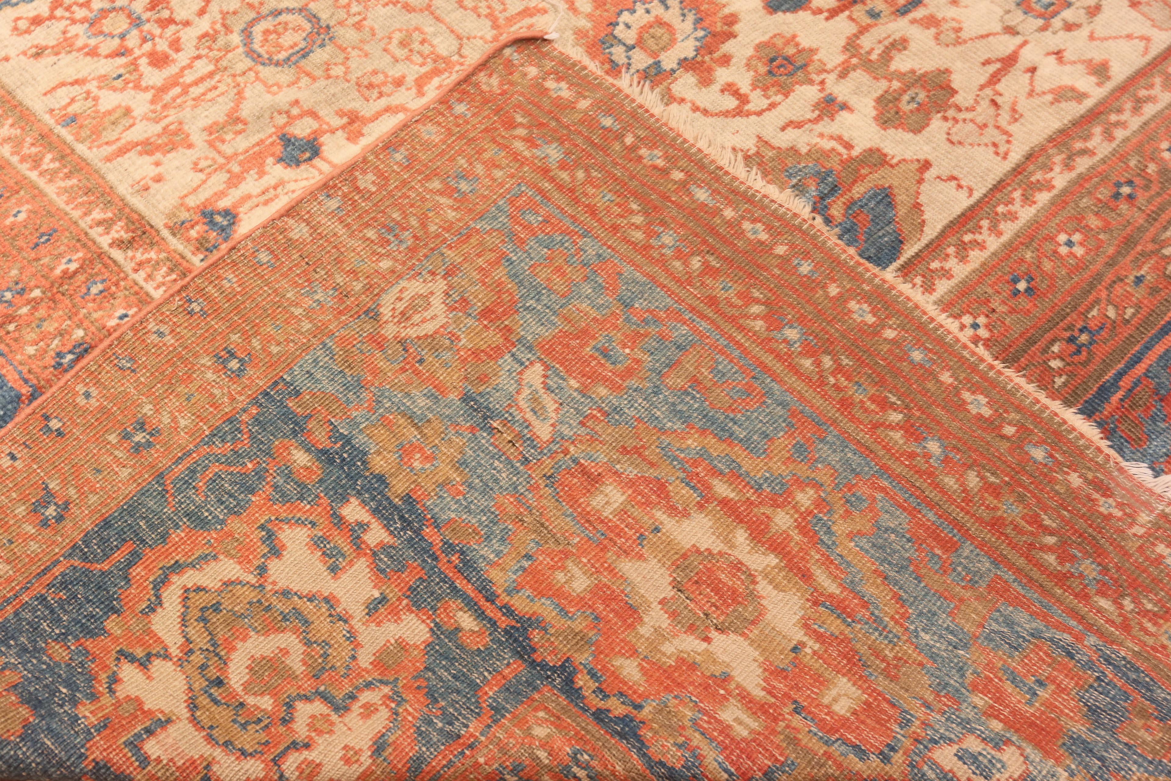 Hand-Knotted Antique Persian Sultanabad Rug. 13 ft 4 in  x 18 ft 9 in For Sale