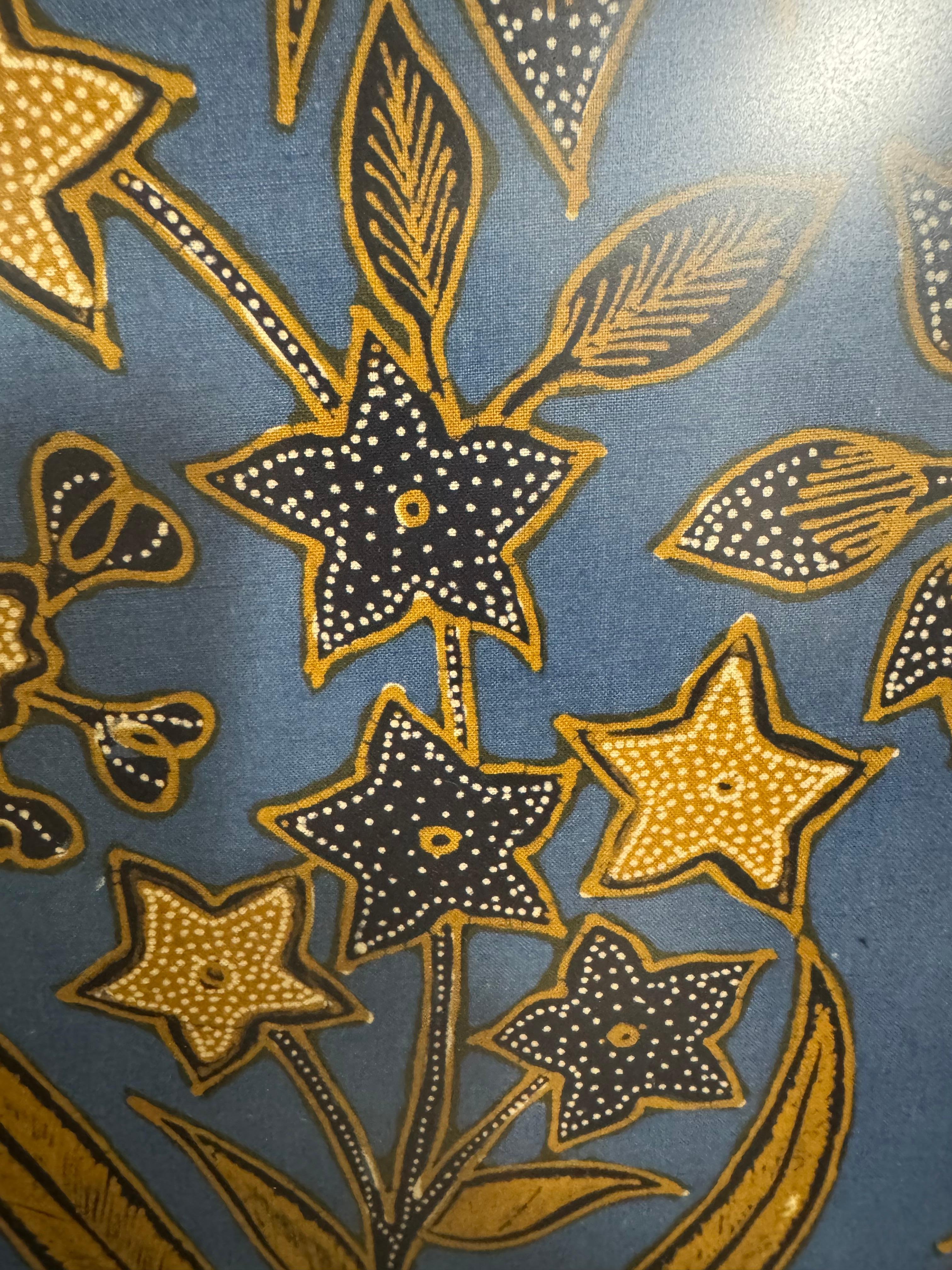 Large Iwan Tirta Pheasant and Floral Batik Artwork In Good Condition For Sale In Pasadena, TX