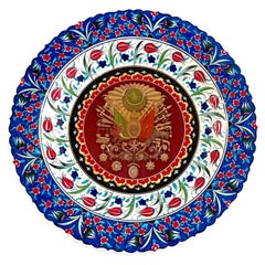 Large Iznik Armorial Crest of 'Chambers of Deputies' Charger, Special Order