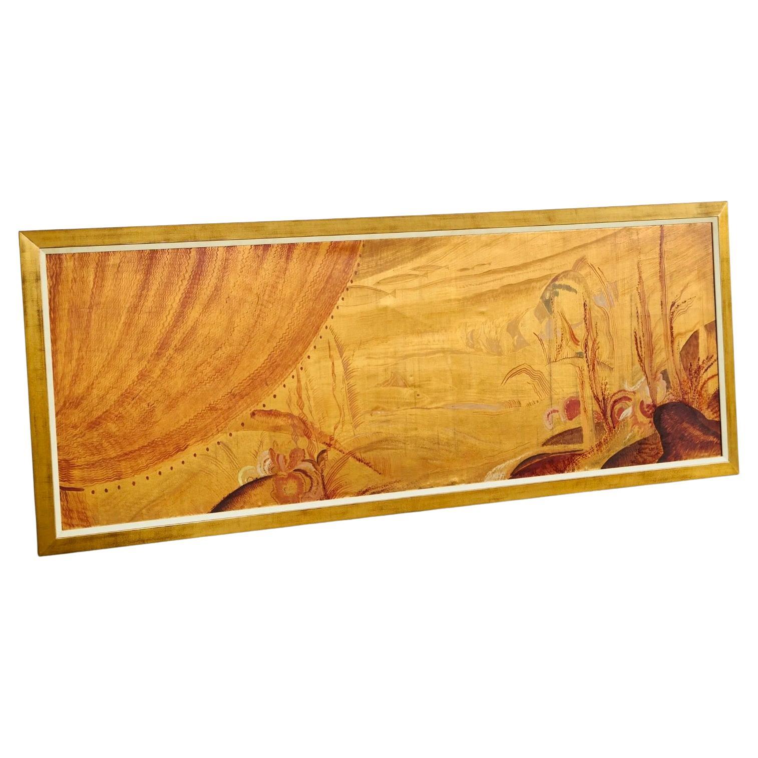 Großes Jaap Gidding zugeschriebenes "Unterwasser"-Gemälde Tuschinski-Theater 1920er Jahre im Angebot