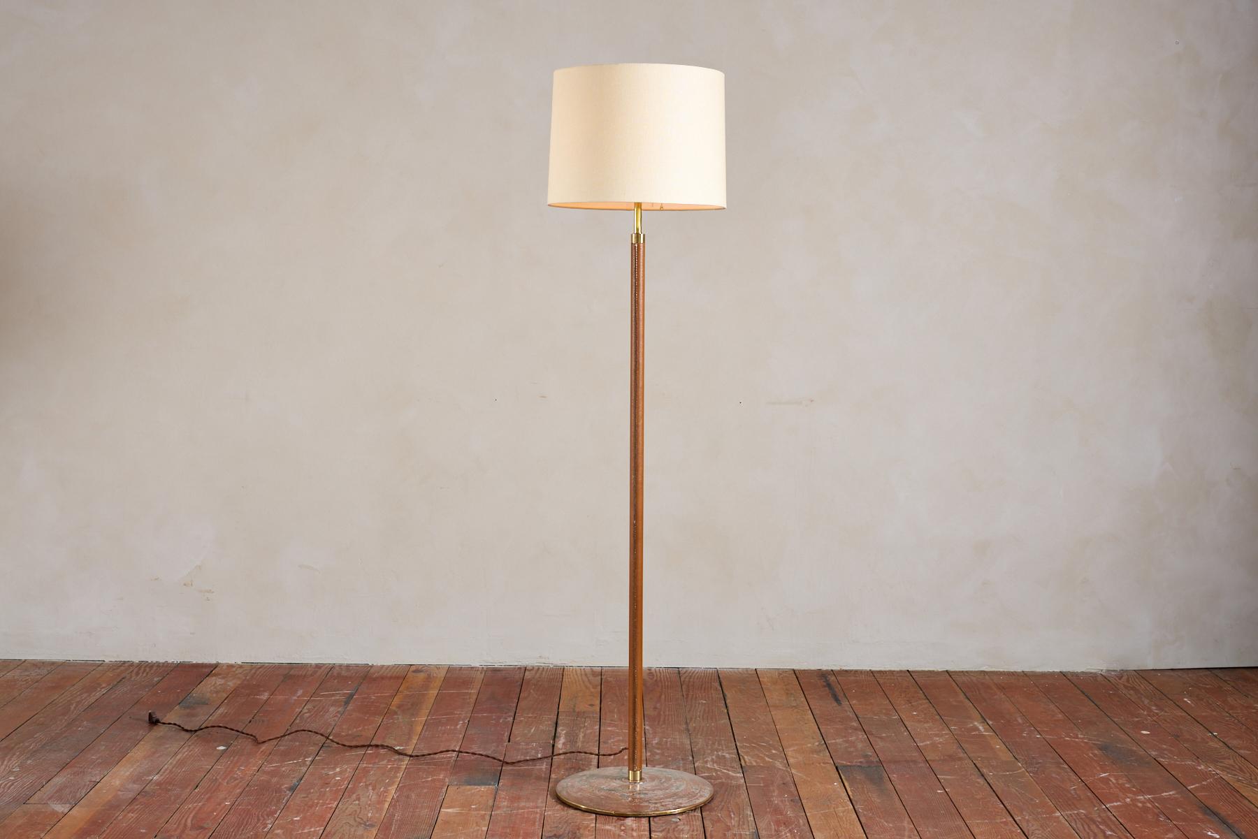 French Large Jacques Adnet Style Floor lamp For Sale
