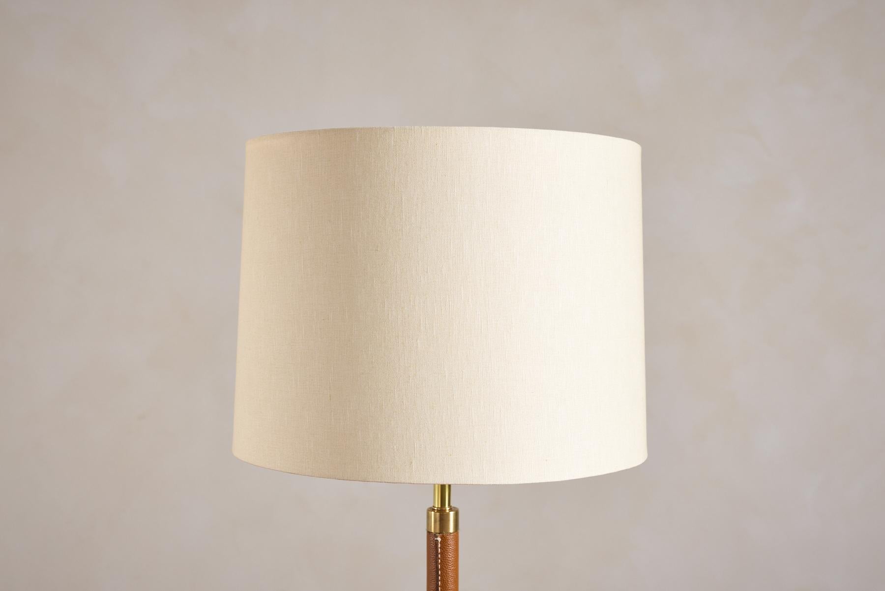 Large Jacques Adnet Style Floor lamp In Good Condition For Sale In Beverly Hills, CA
