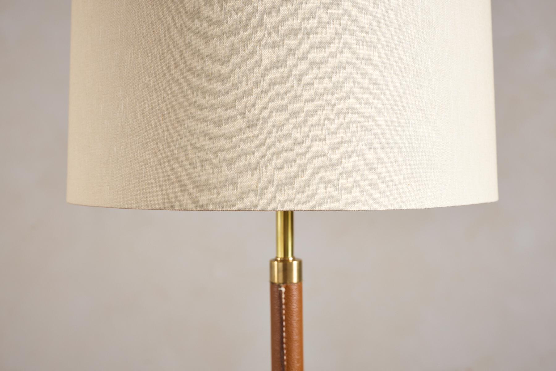 Mid-20th Century Large Jacques Adnet Style Floor lamp For Sale